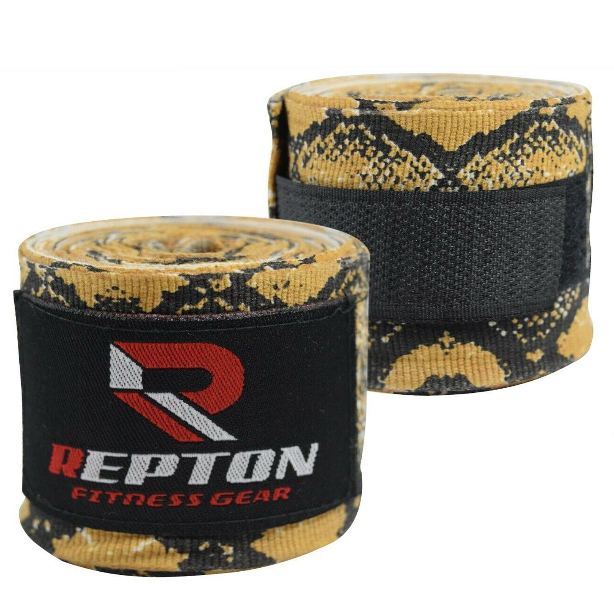 Boxing Hand Wraps for Men- Cotton Hand Gloves with Hook & Loop Strap & Thumb Loop -Elasticated Bandages Wrist Support tape - Great for MMA, Muay Thai, Kickboxing- Unisex Adult Pair Repton Fitness and Boxing Gears