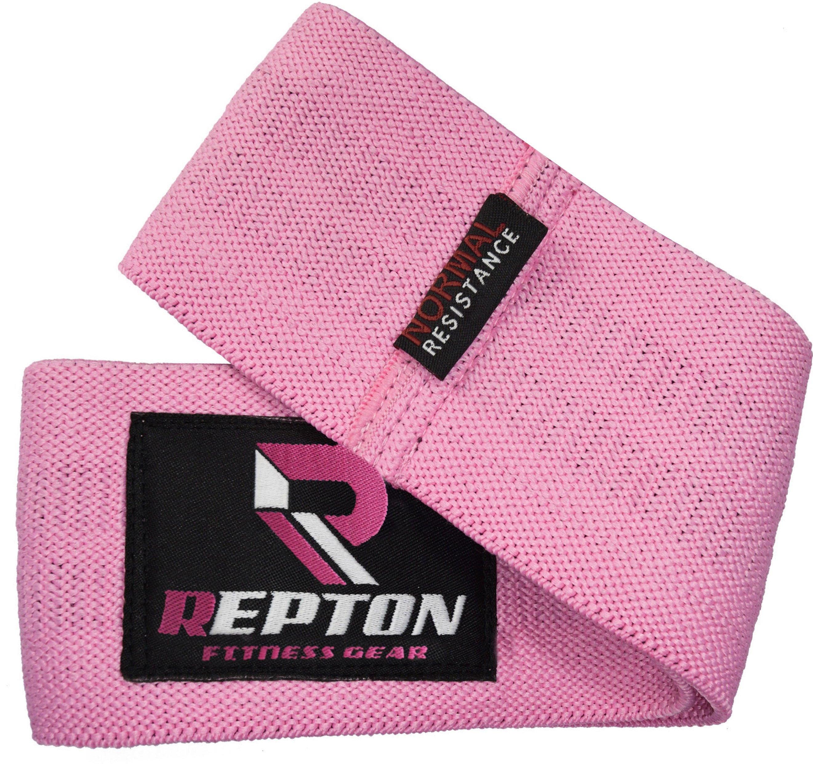 Pink Set Of 3 Resistance Booty Bands with Easy Normal and Heavy Resistance Repton Fitness Gear