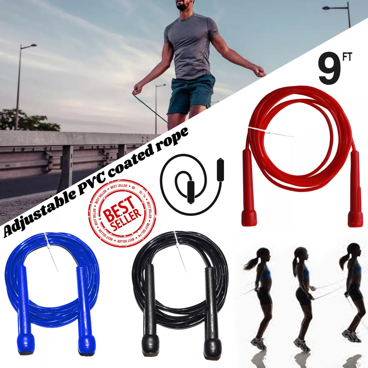 Jumping Ropes Nylon Repton Fitness and Boxing Gears