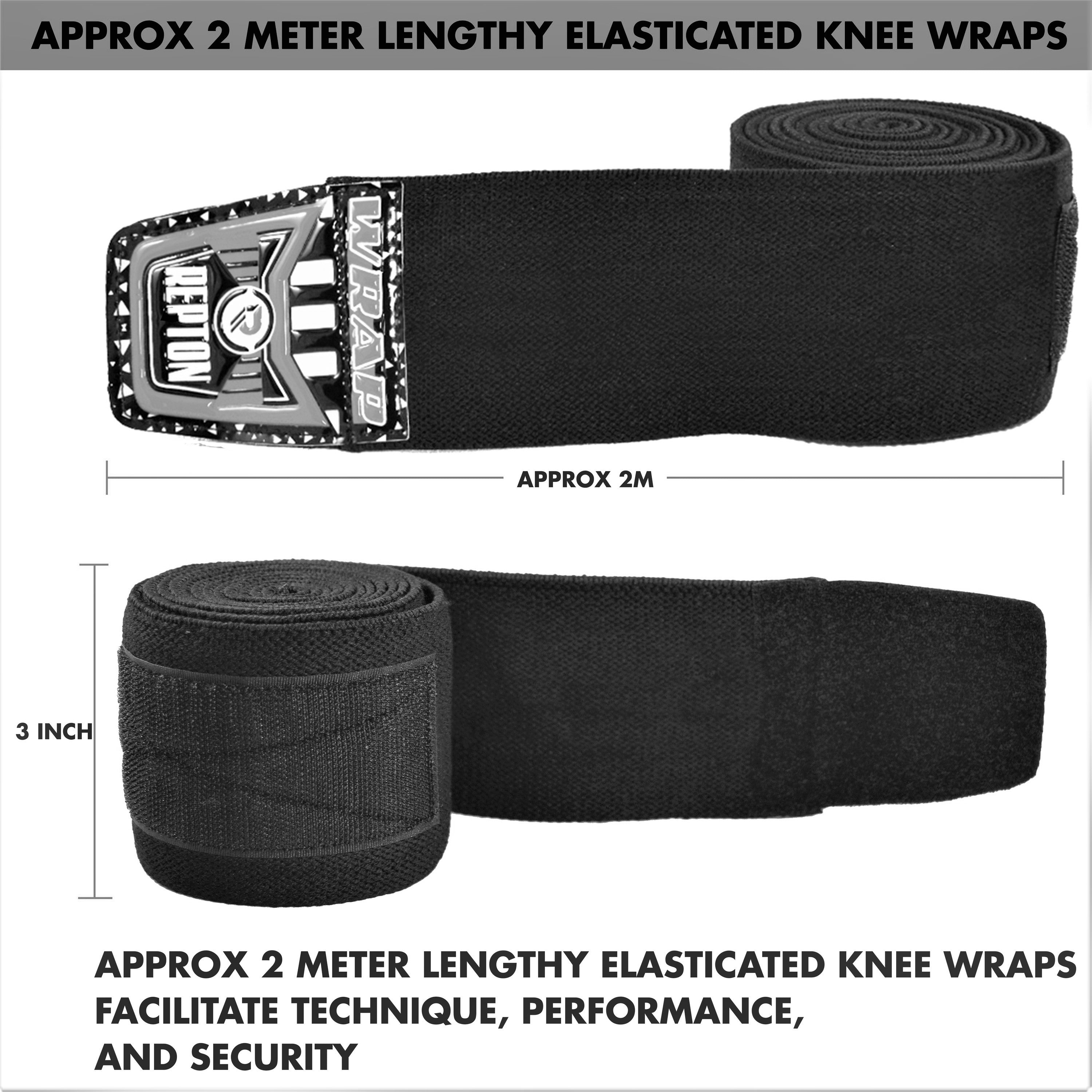 Compression Support Wraps for Powerlifting, Squats & Cross Training Repton Fitness Gear