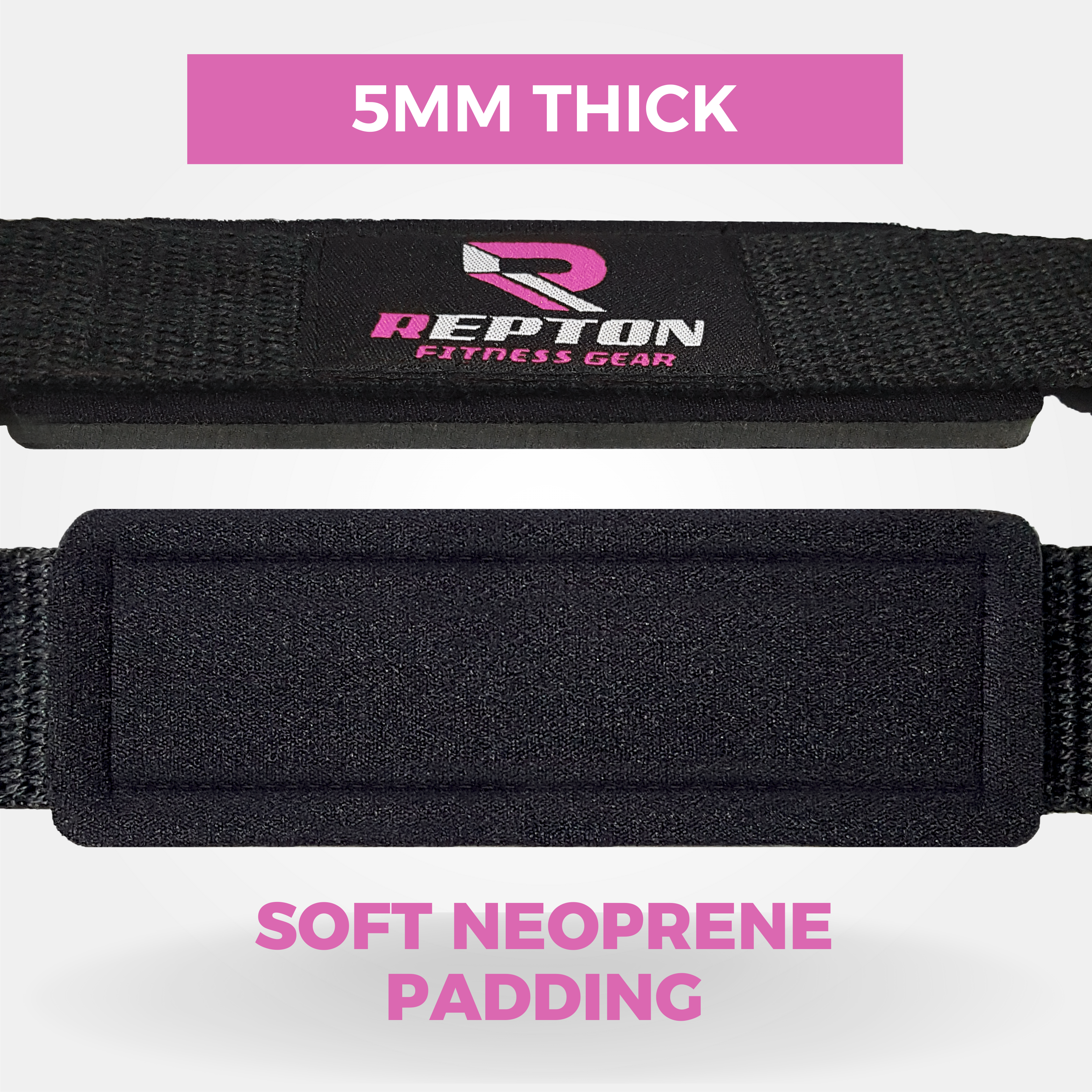 Weight Lifting Straps, Powerlifting Deadlifting, Anti Slip 60CM Hand Bar Grip, 5MM Neoprene Wrist Support, for Heavy Duty Bodybuilding Repton Fitness and Boxing Gears