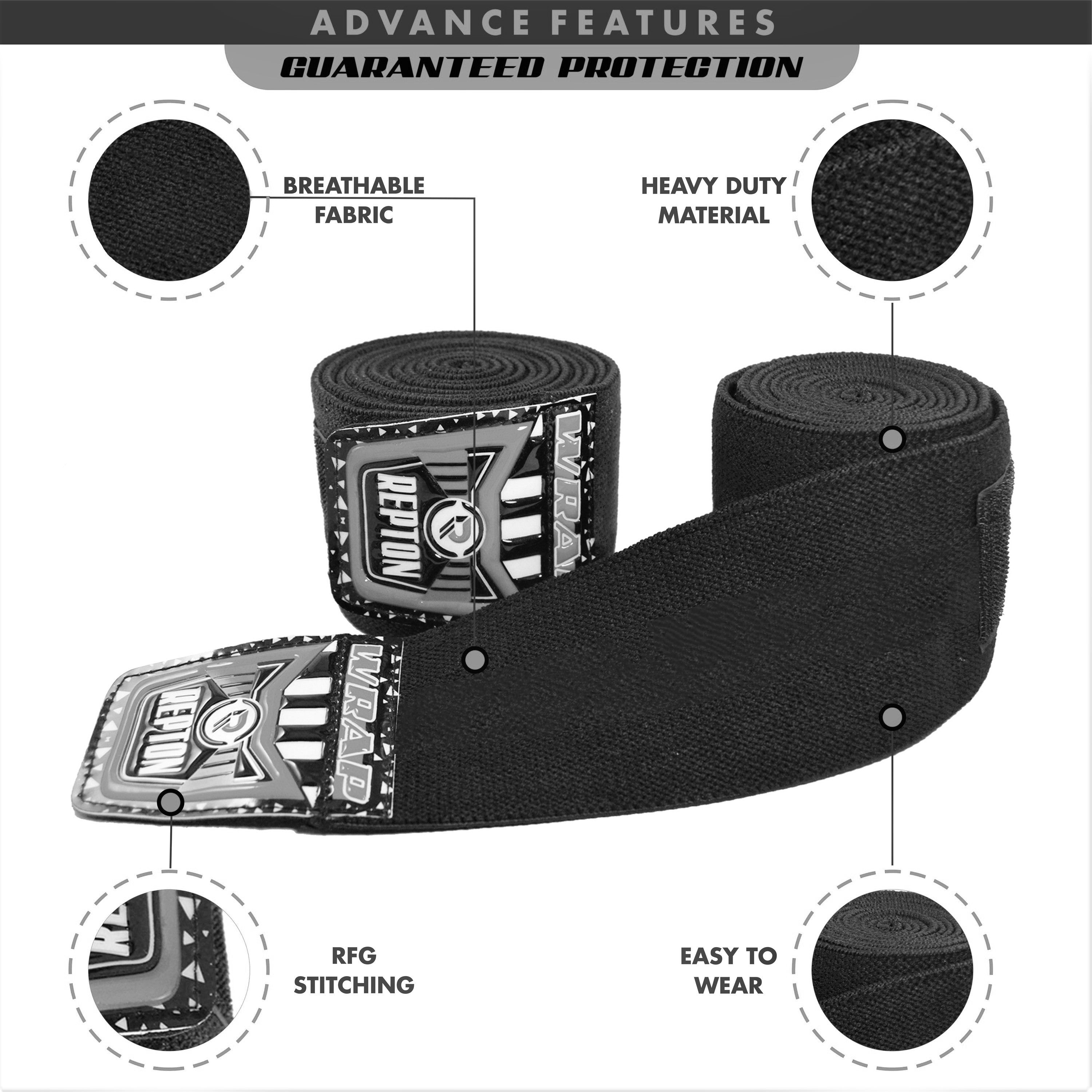 Compression Support Wraps for Powerlifting, Squats & Cross Training Repton Fitness Gear
