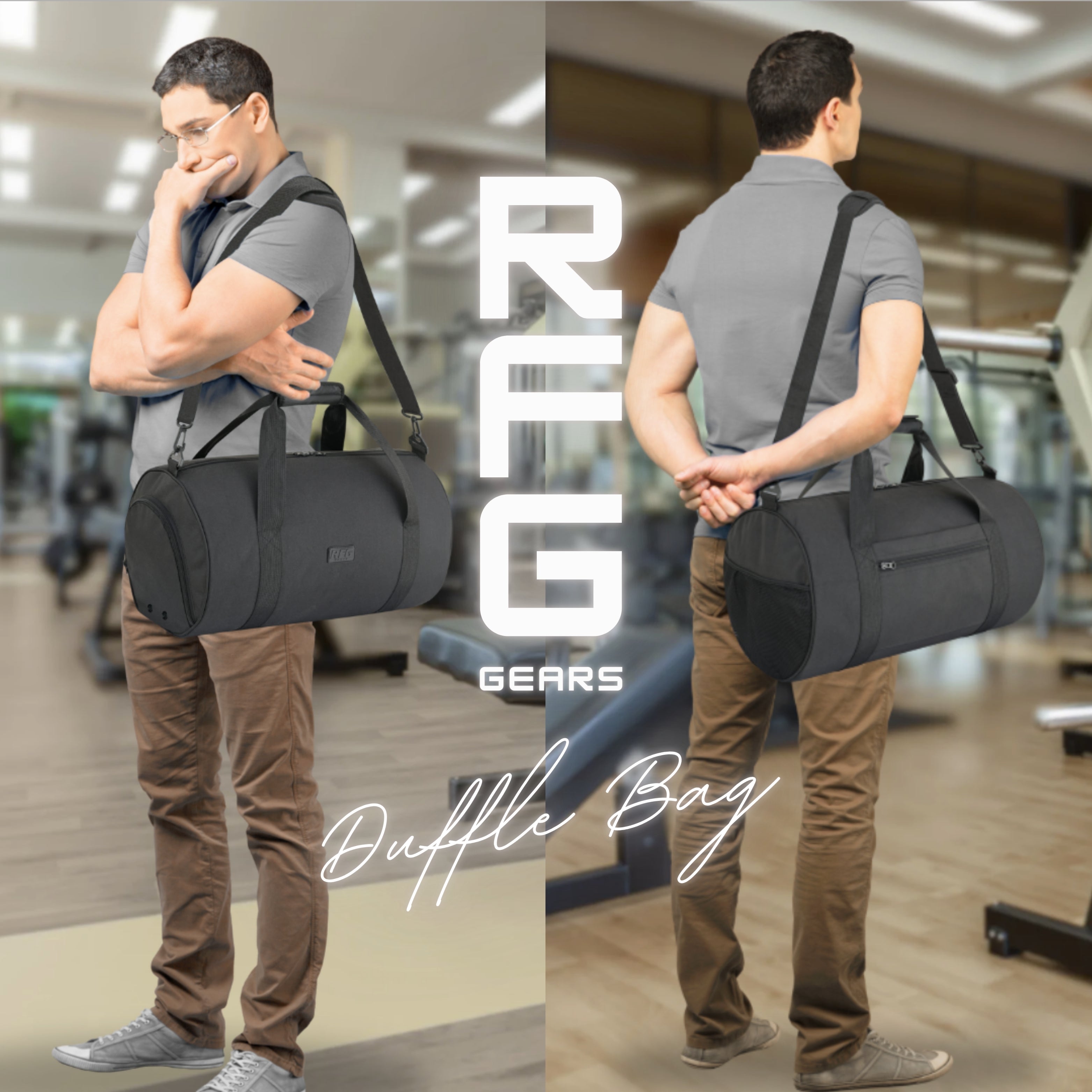 Travel Holdall with Trolley Sleeve & Padded Straps (Jet Black, Pink) Repton Fitness and Boxing Gears