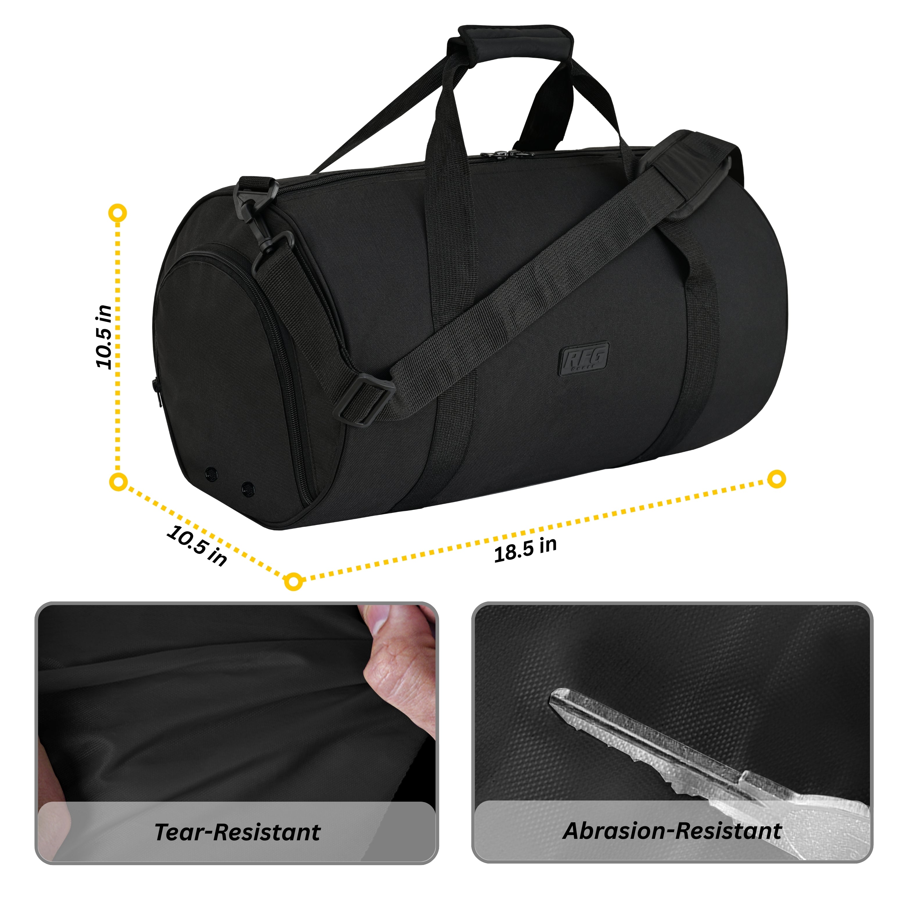 Travel Holdall with Trolley Sleeve & Padded Straps (Jet Black, Pink) Repton Fitness and Boxing Gears
