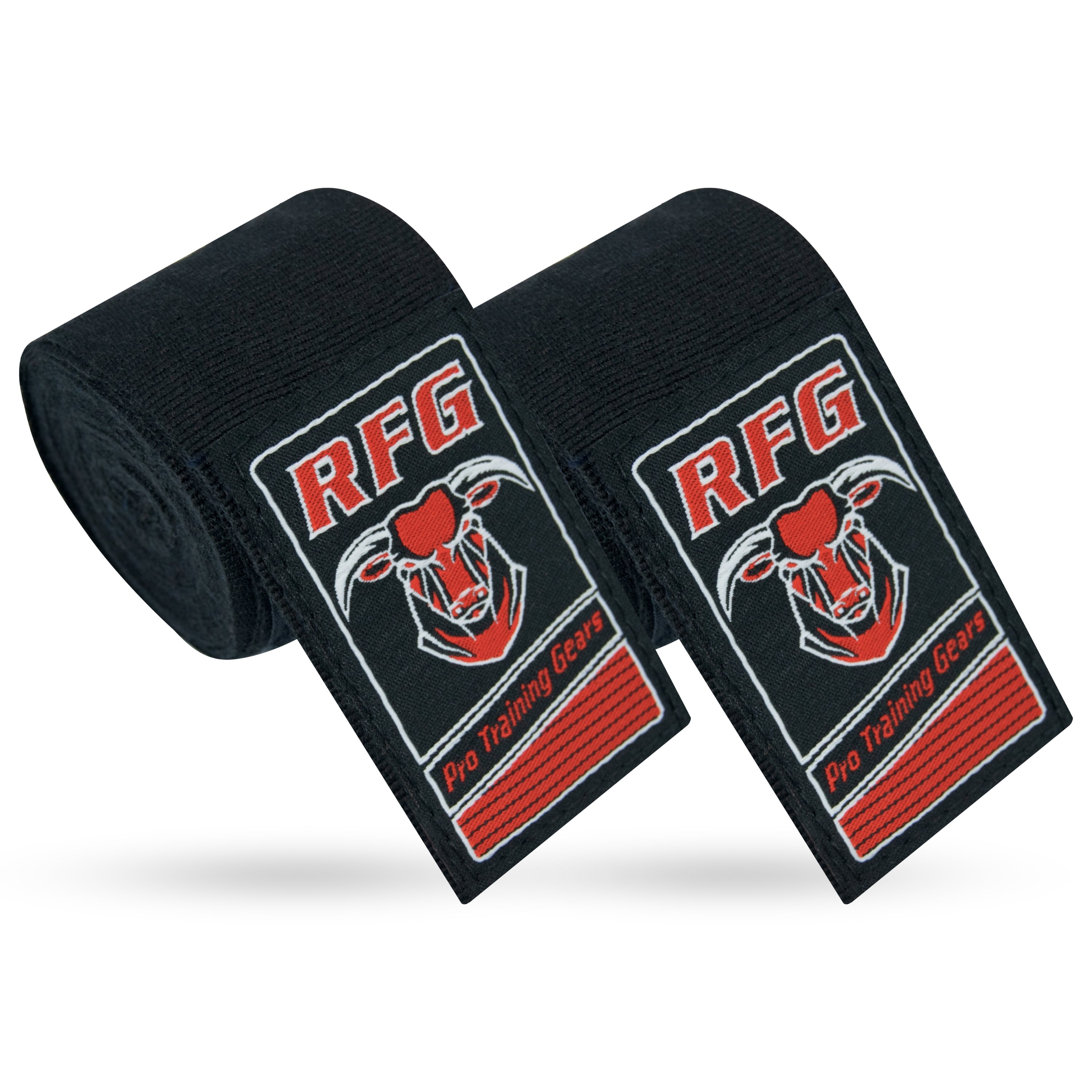 RFG Gears Boxing Hand Wraps – 2.5m, 3.5m, 4.5m Elastic Thumb Loop Bandages for Wrist Protection – Ideal for Muay Thai, MMA, Kickboxing Training Repton Fitness and Boxing Gears