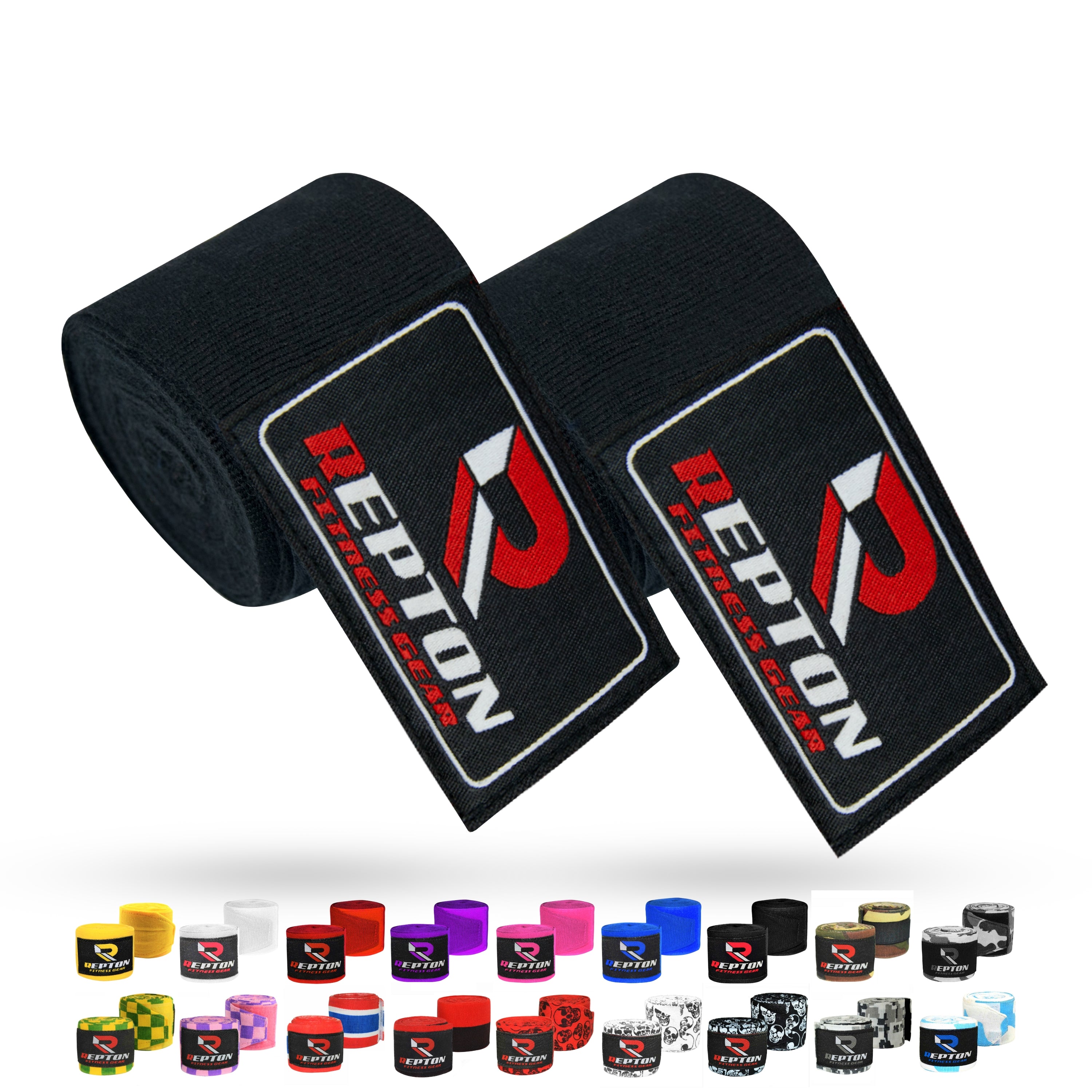 Boxing Hand Wraps for Men- Cotton Hand Gloves with Hook & Loop Strap & Thumb Loop -Elasticated Bandages Wrist Support tape - Great for MMA, Muay Thai, Kickboxing- Unisex Adult Pair