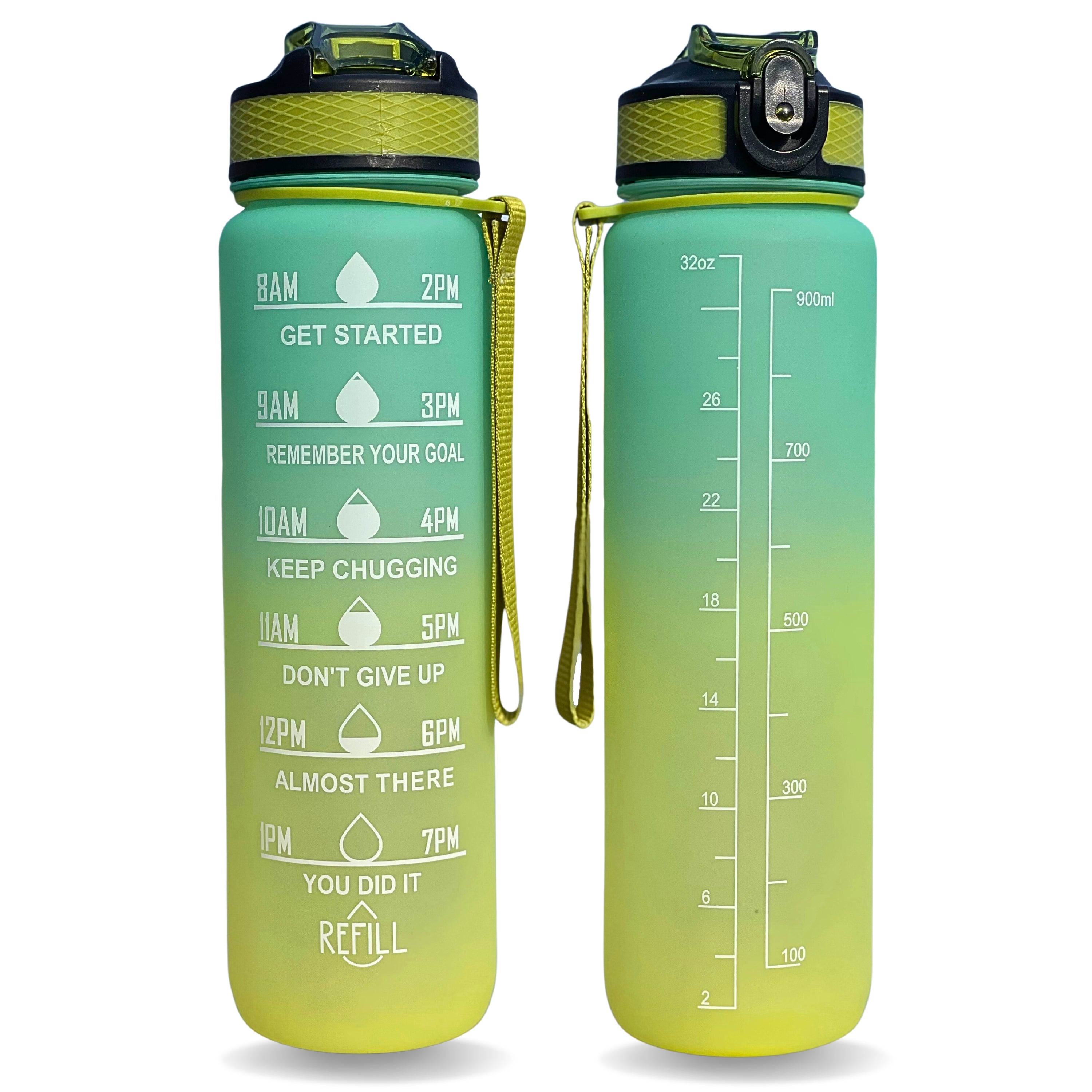 Repton 1L Sports Water Bottle with Motivational Time Marker - Stay Hydrated in Style! Repton Fitness and Boxing Gears