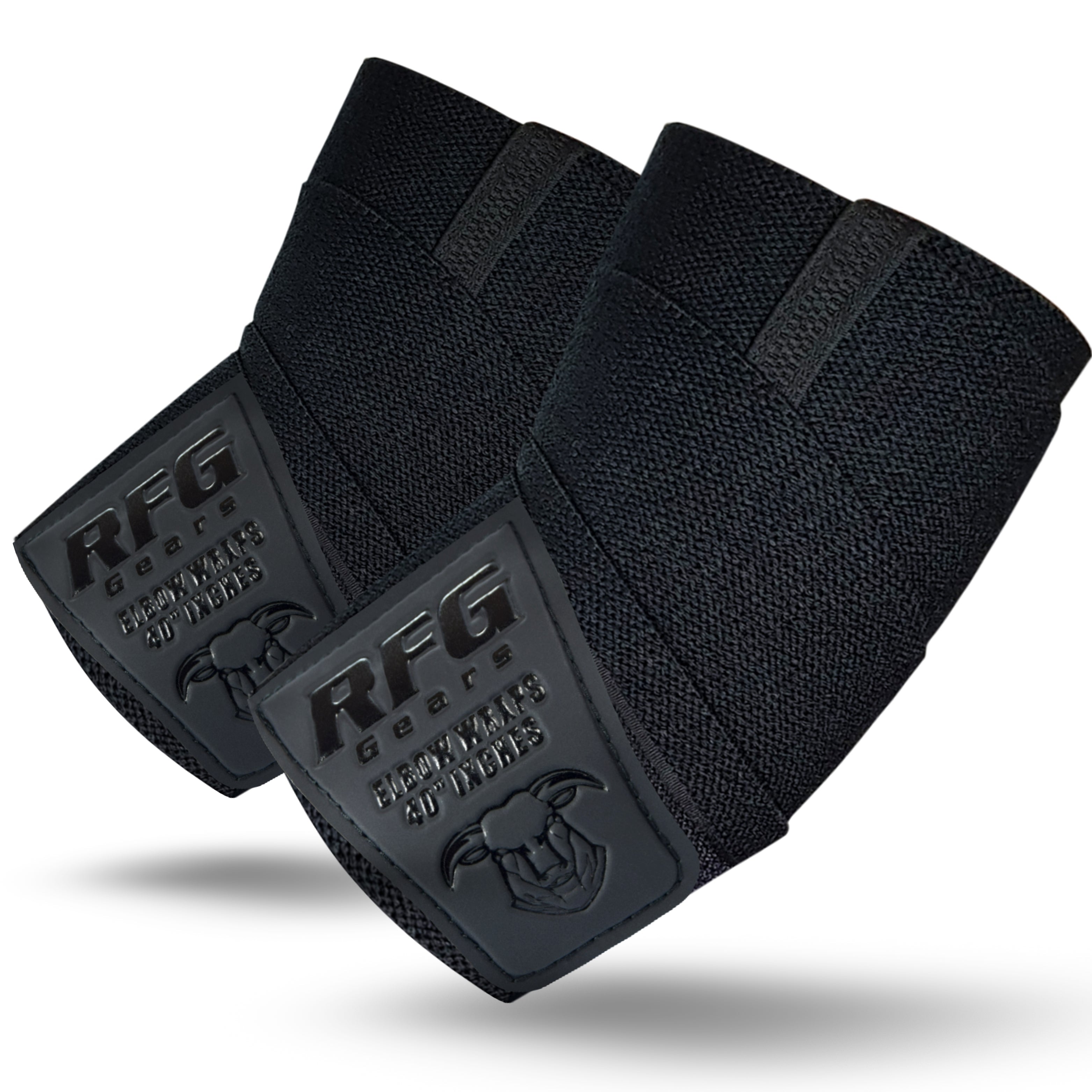 RFG Elbow Wraps – 40" Heavy Duty Compression Support for Weightlifting, Gym & Power Training (1 Pair) Repton Fitness Gear