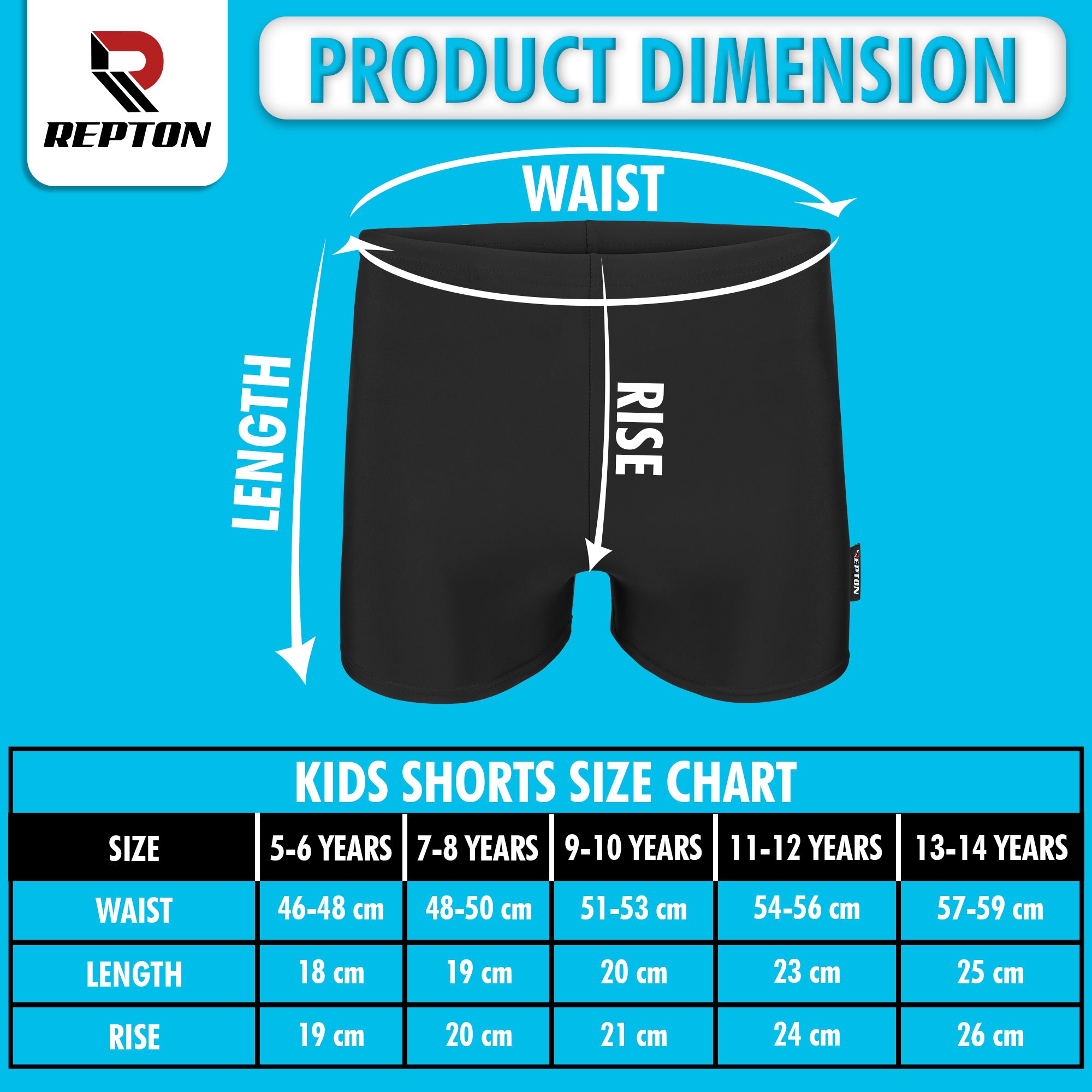 Swim Shorts Kids Swimming Boxer Trunks Swimwear with Drawstrings Repton Fitness and Boxing Gears