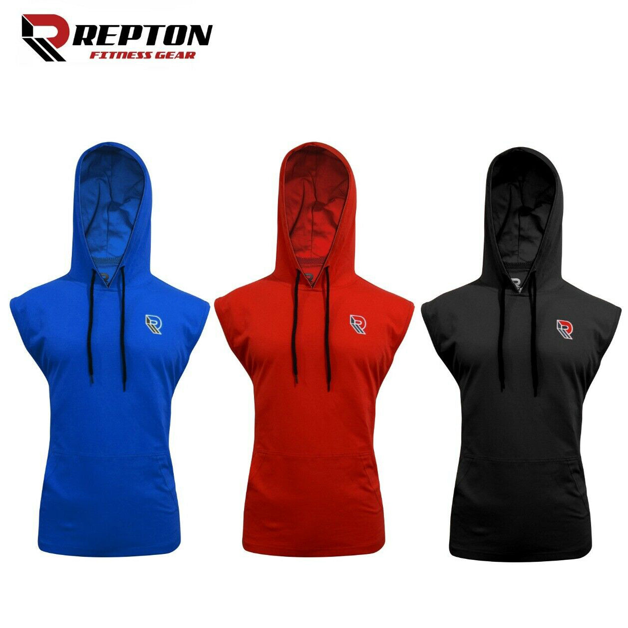 Repton Hooded Vest Gym Muscle Sleeveless Tank Tops