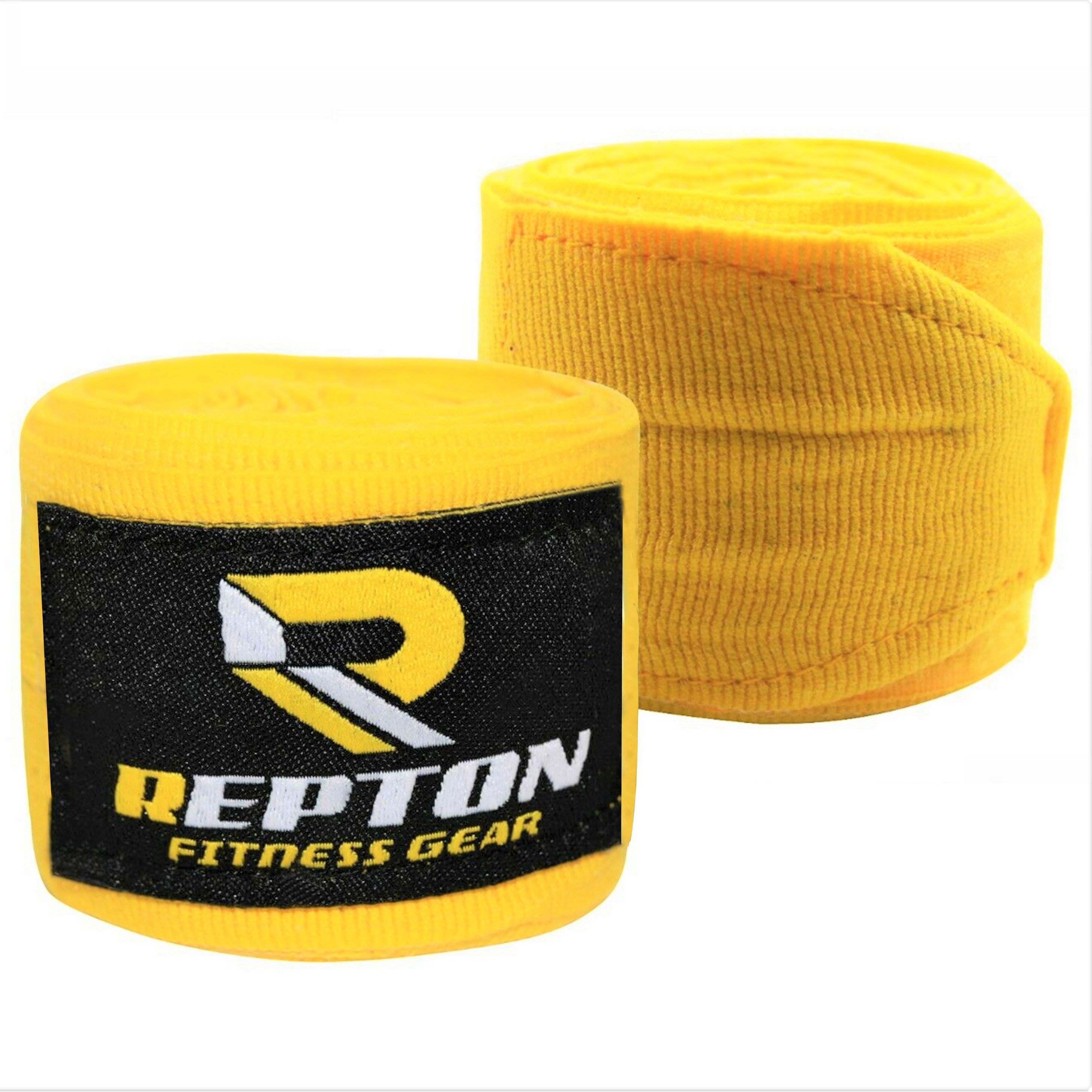 Boxing Hand Wraps for Men- Cotton Hand Gloves with Hook & Loop Strap & Thumb Loop -Elasticated Bandages Wrist Support tape - Great for MMA, Muay Thai, Kickboxing- Unisex Adult Pair Repton Fitness and Boxing Gears