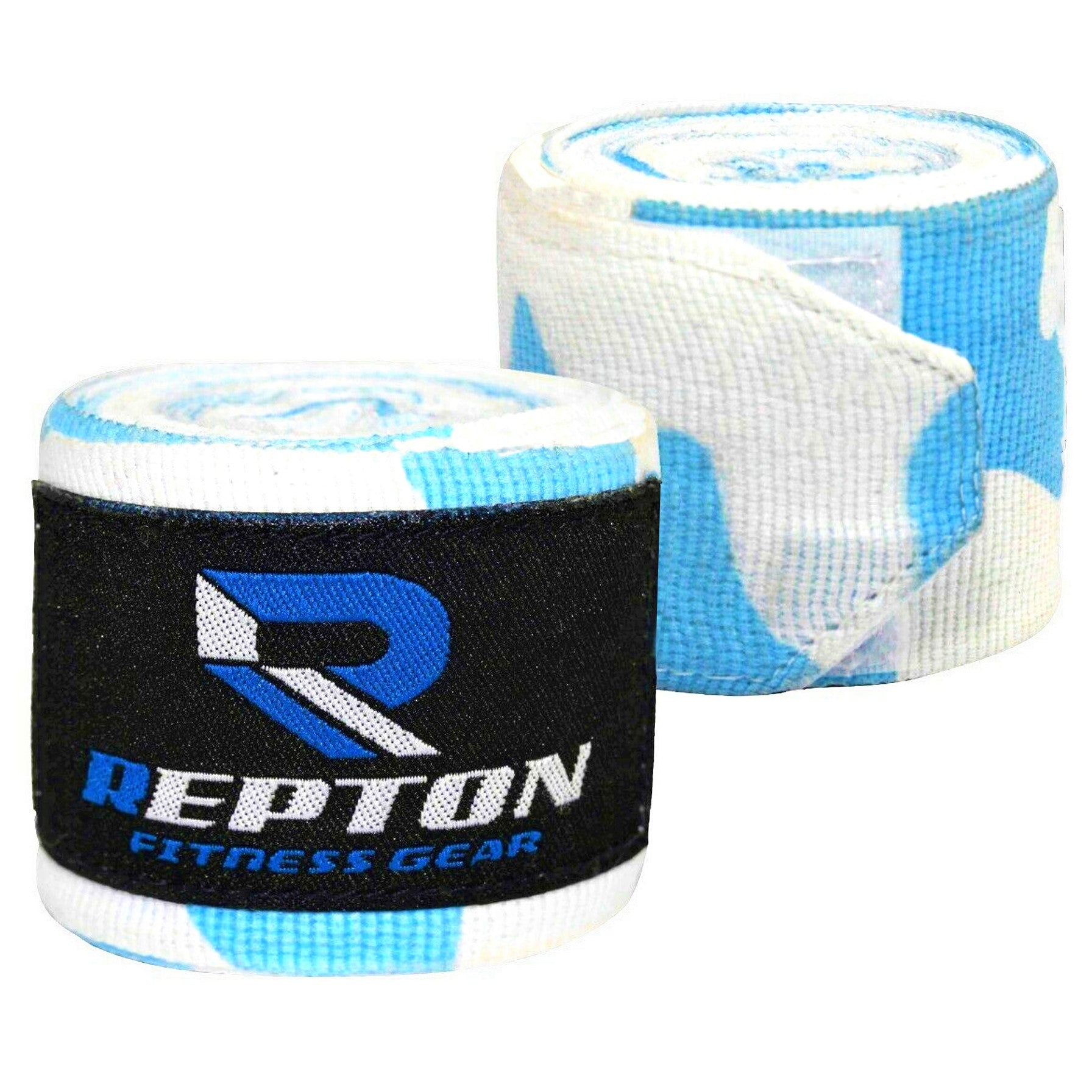 Boxing Hand Wraps for Men- Cotton Hand Gloves with Hook & Loop Strap & Thumb Loop -Elasticated Bandages Wrist Support tape - Great for MMA, Muay Thai, Kickboxing- Unisex Adult Pair Repton Fitness and Boxing Gears