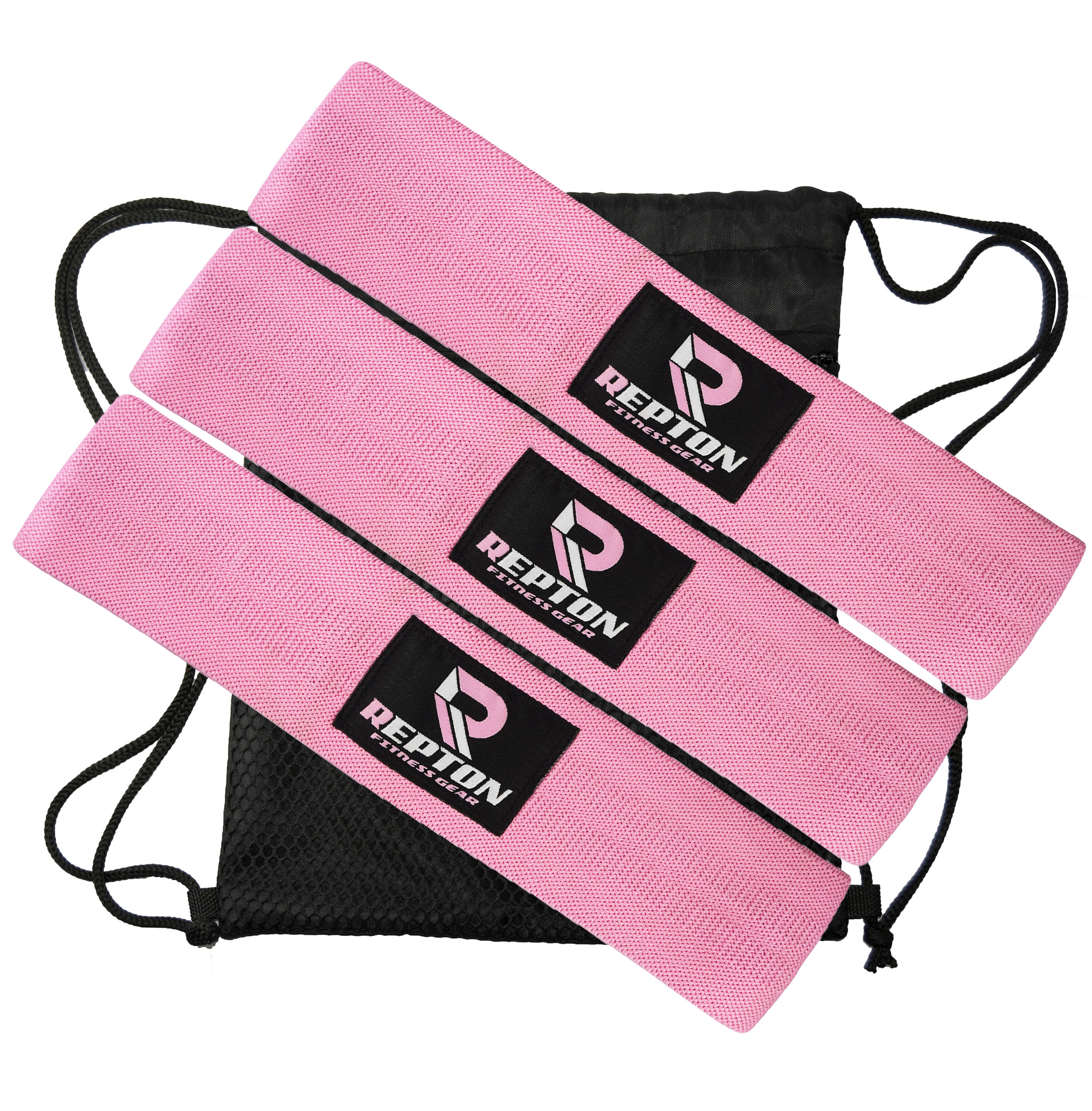 GYMSQUAD™ - Pack of 3 FITNESS RESISTANCE BANDS for legs, buttocks and hips  (60 to 120 LBS)