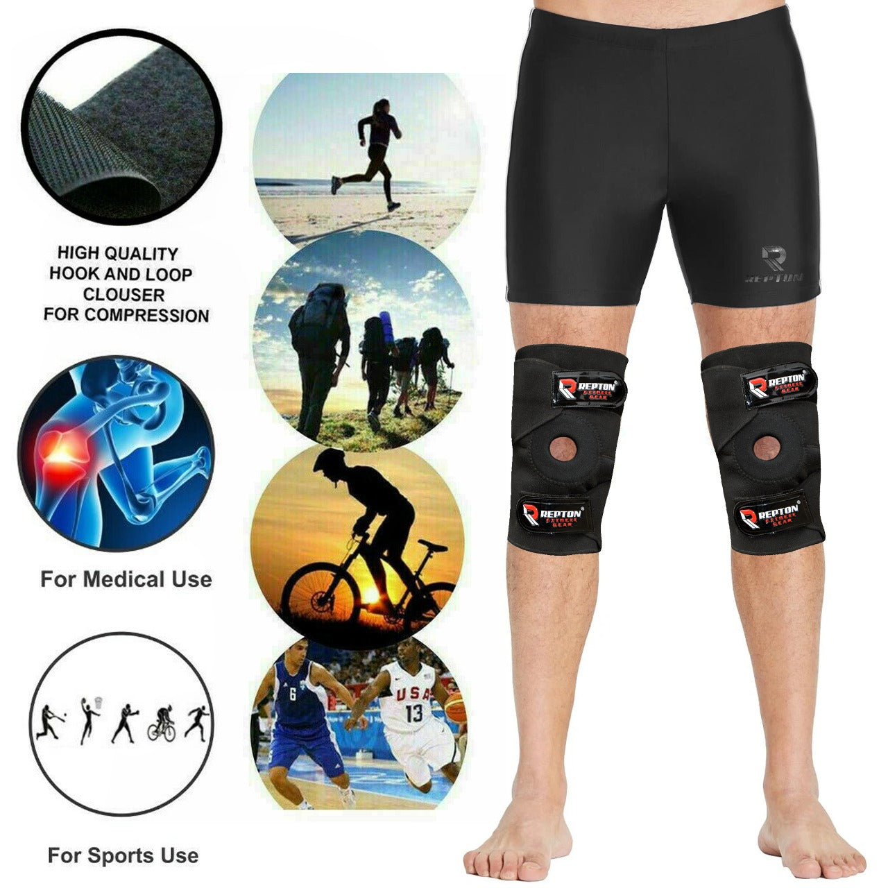 Knee Support Patella Brace Repton Fitness and Boxing Gears