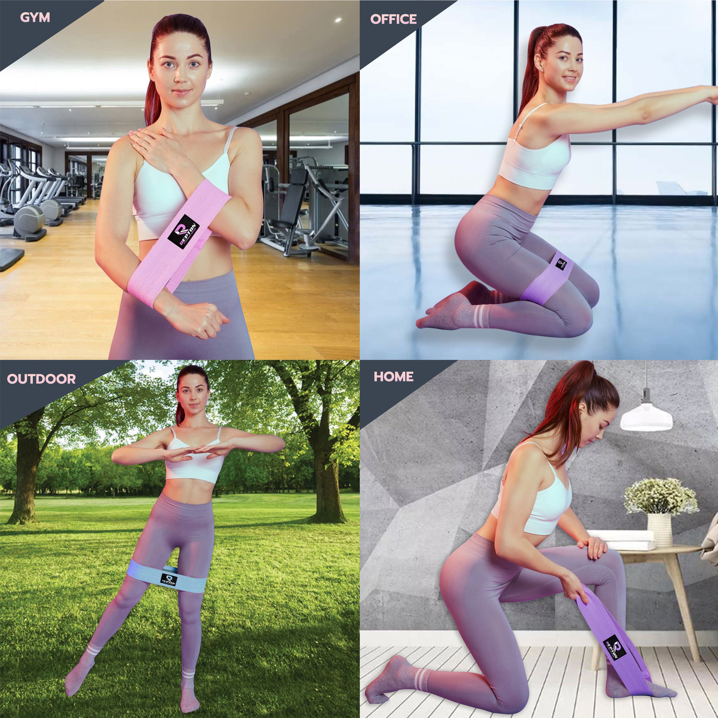 Home Gym Hip Fitness Booty Exercise Loop Yoga Resistance Bands