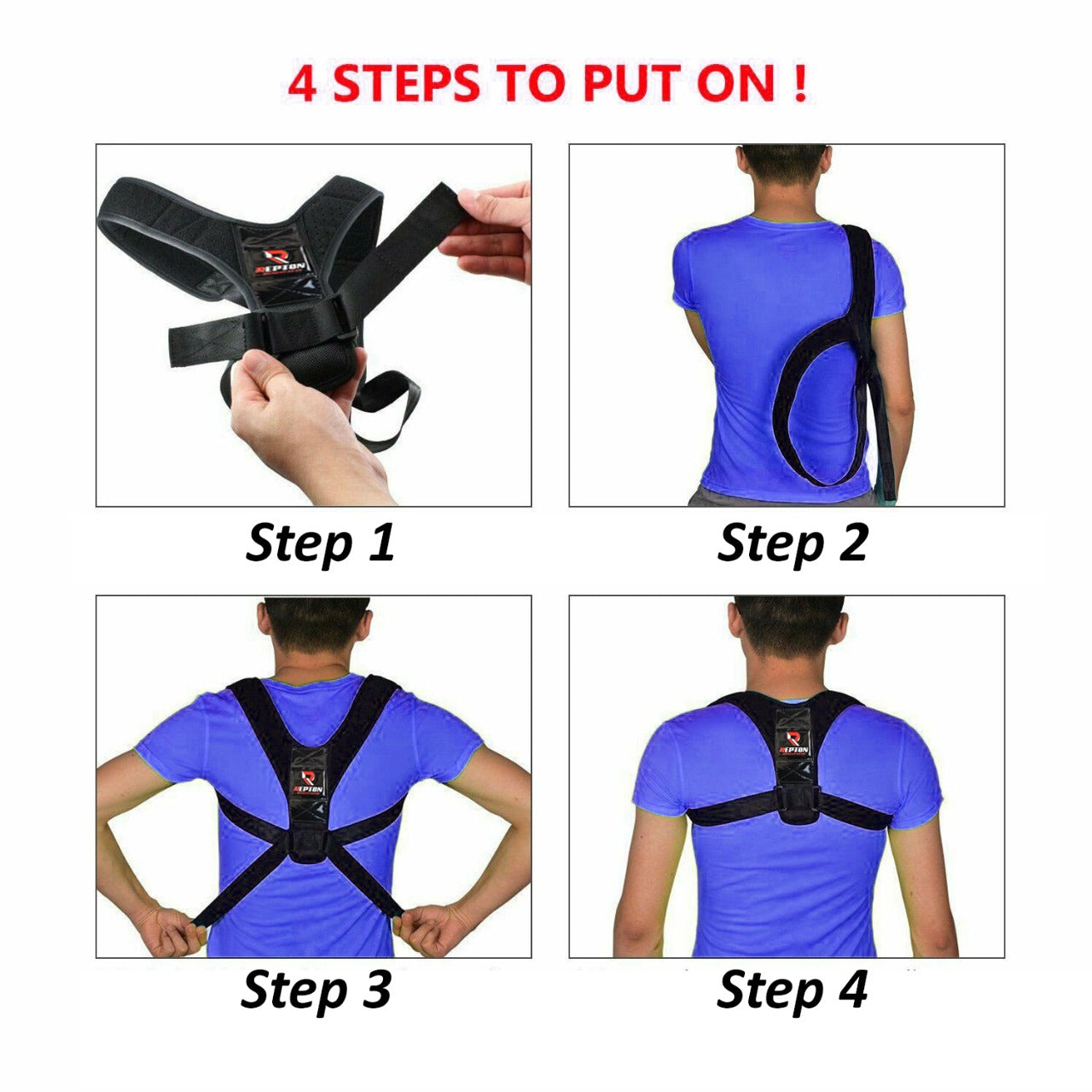 Posture Corrector For Men And Women Adjustable Upper Back Brace Clavicle Support Repton Fitness Gear