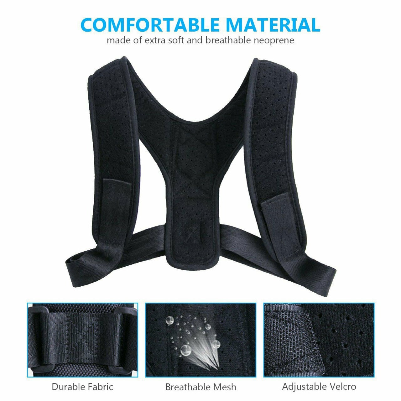 Posture Corrector For Men And Women Adjustable Upper Back Brace Clavicle Support Repton Fitness Gear