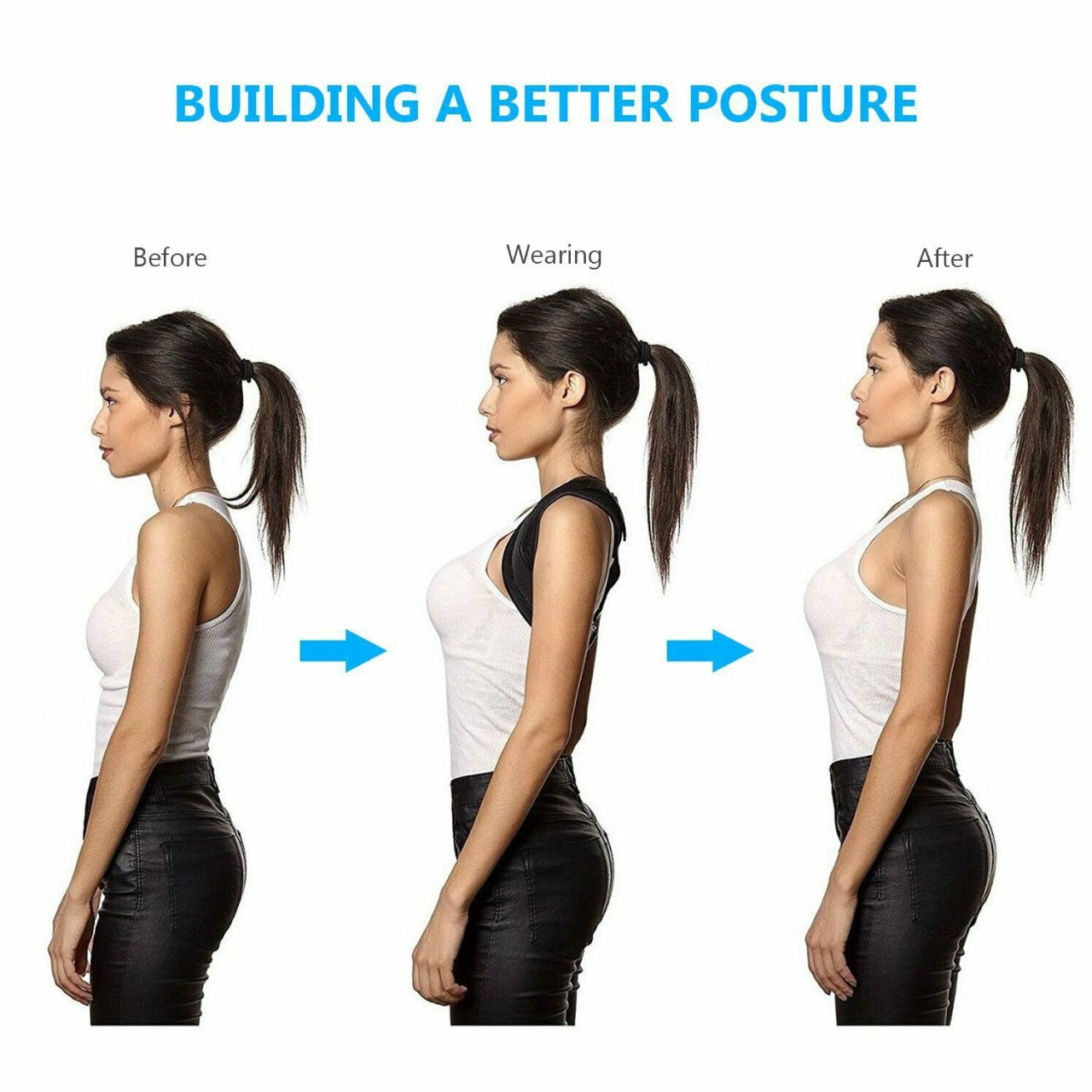 Posture Corrector For Men And Women Adjustable Upper Back Brace Clavicle Support Repton Fitness Gear