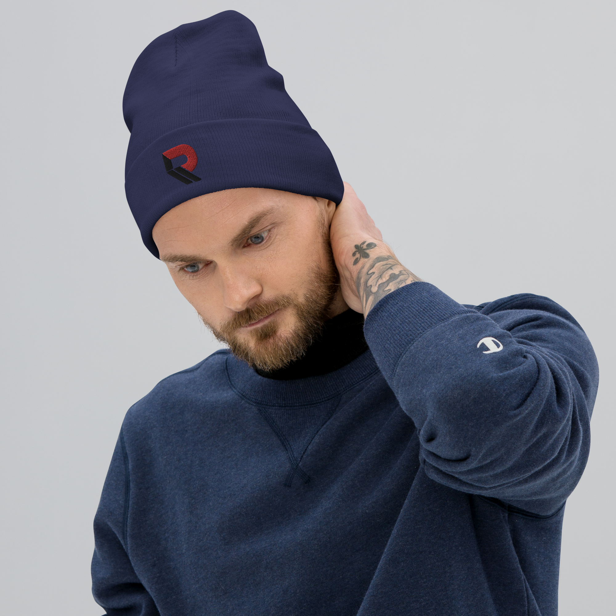 Embroidered Beanie with Repton Embroidery Logo Repton Fitness and Boxing Gears