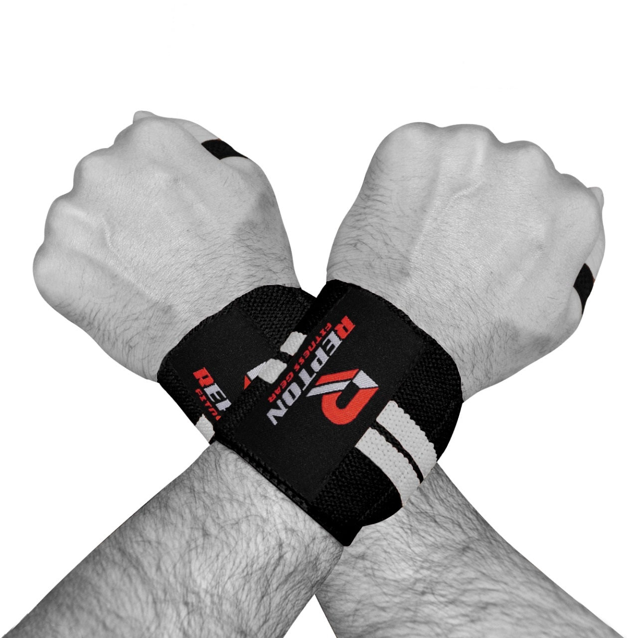 Weight Lifting Wrist Straps Elasticated Gym Wraps strength Grip Support Repton Fitness Gear